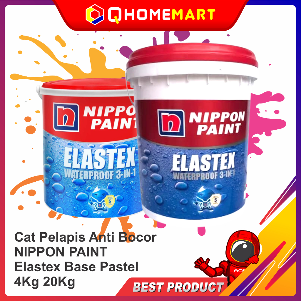 Jual Cat Pelapis Anti Bocor Nippon Paint Elastex Base Pastel Kg Kg Shopee Indonesia