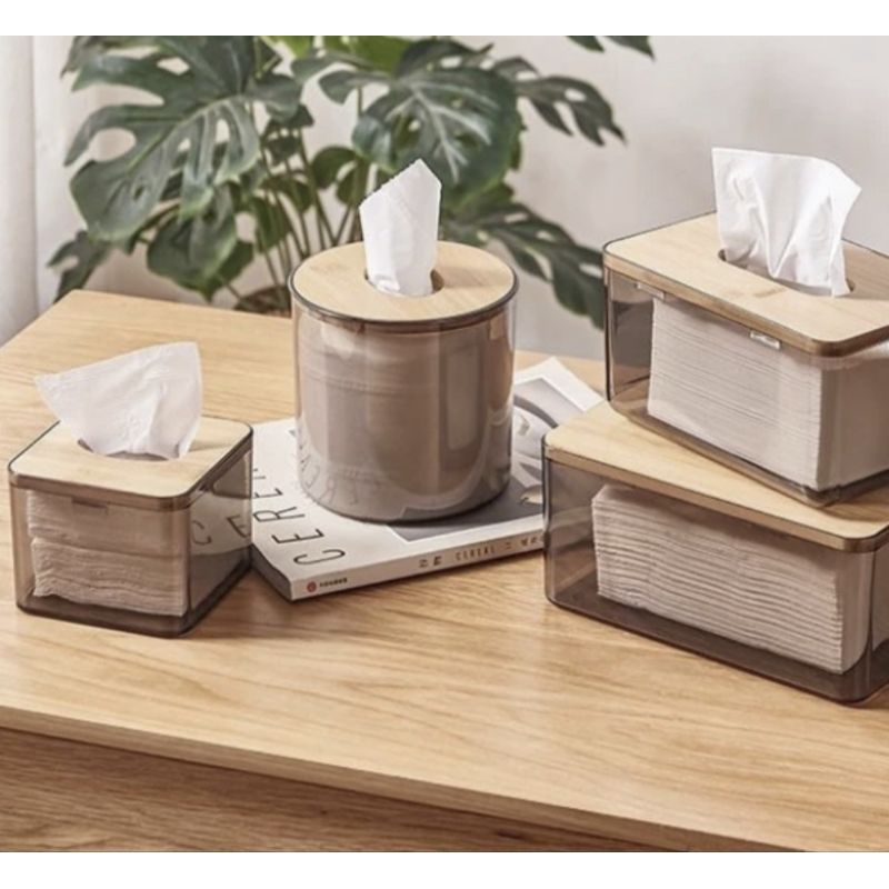 Jual Kotak Tissue Kayu Transparan Modern | Shopee Indonesia