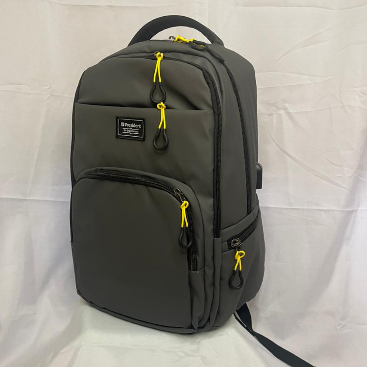 Jual Tas Ransel Laptop PRESIDENT Original Bergaransi | Grey 616