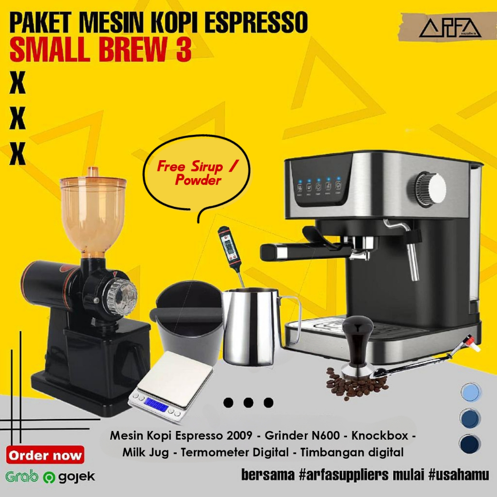 Jual Paket Mesin Kopi Espresso Ferratti Ferro - Small Brew 3 Garansi