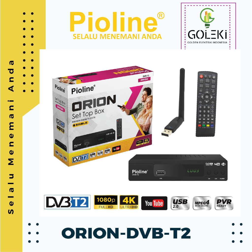 Jual GOLEKI Set Top Box + Wifi Dongle TERMURAH Merk PIOLINE Terdaftar
