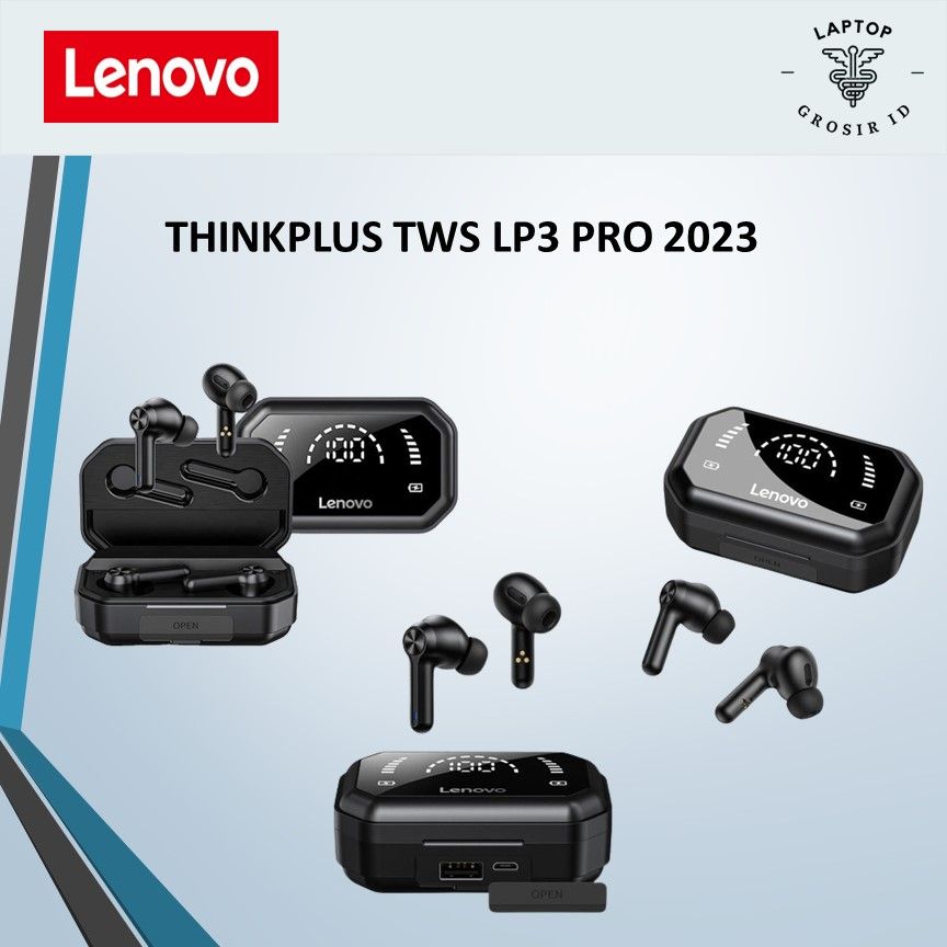 Jual Lenovo Thinkplus Lp3 Pro Led Tws Bluetooth 50 Earphone Hifi Black