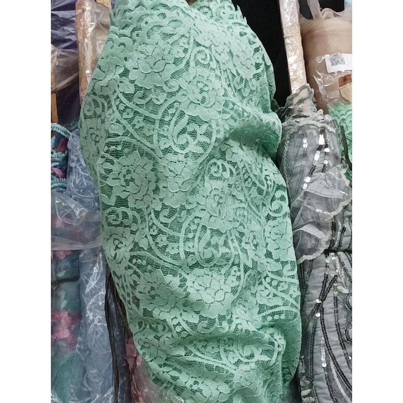 Jual kain renda brokat meteran bidang besar (HARGA PER 0,5 METER ...