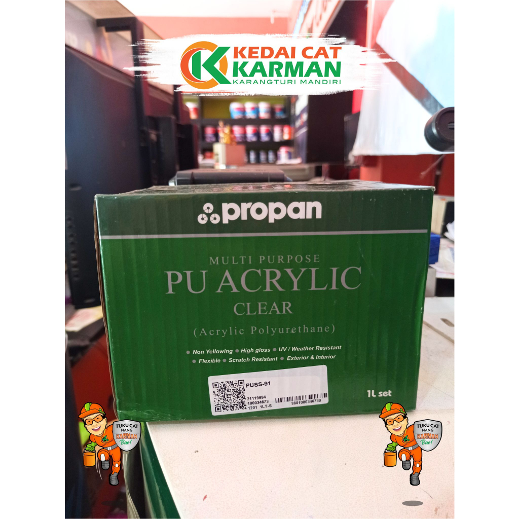 Jual PROPAN PU 91 ACRYLIC EXTERIOR 2K ( 1 LITER ) - CLEAR DOFF | Shopee ...
