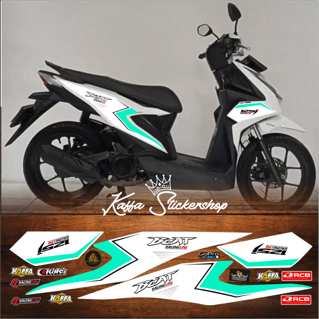 Jual Stiker Striping Beat Deluxe Beat Street Variasi List Skotlet Beat Deluxe Putih List