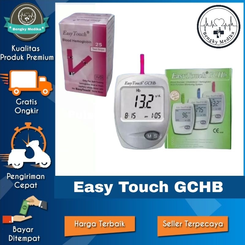 Jual Easy Touch Gchb Strip Hb Paket Alat Cek Hemoglobin Cek Hb