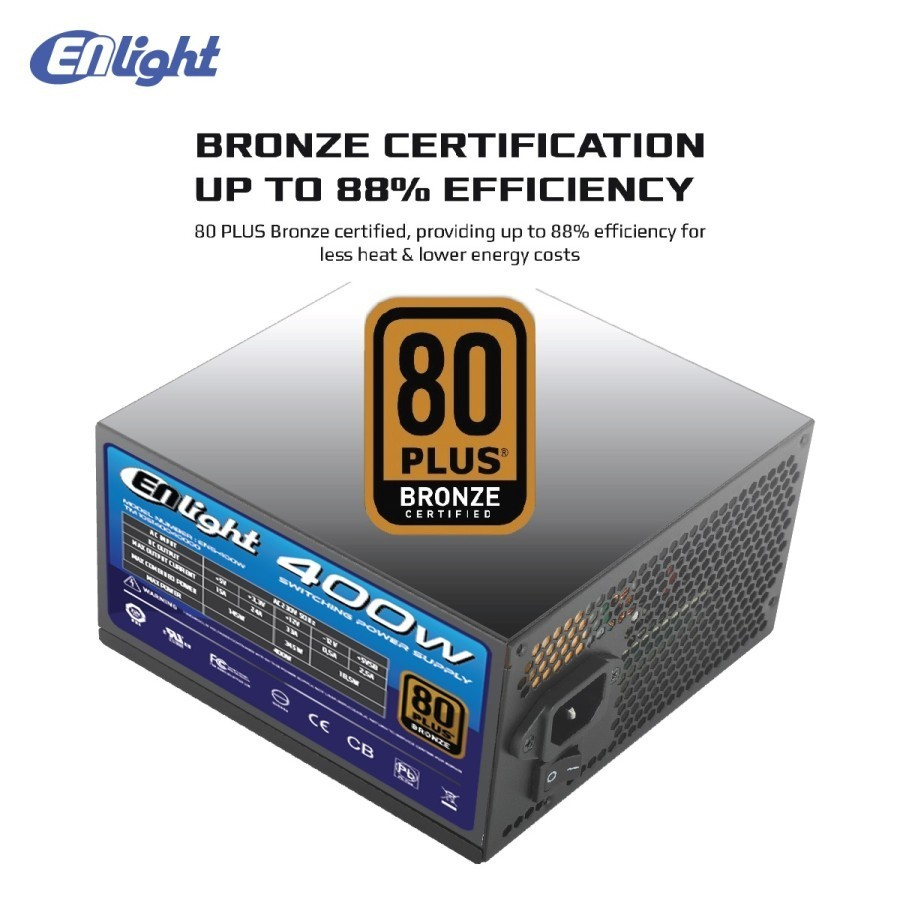 Jual Enlight Black Silver Power Supply 400Watt - Enlight PSU 400W ...
