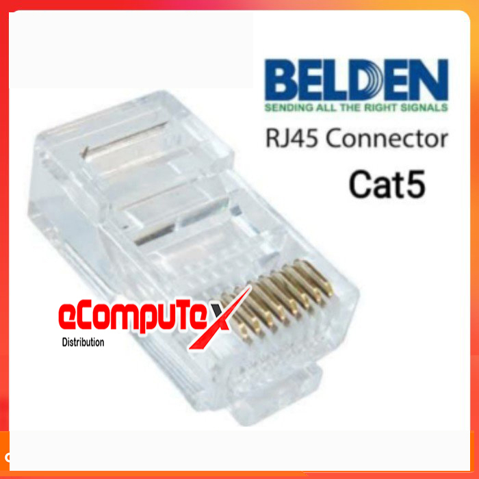 Jual KONEKTOR UTP RJ45 BELDEN CAT 5 CONNECTOR KABEL LAN ORIGINAL RESMI ...