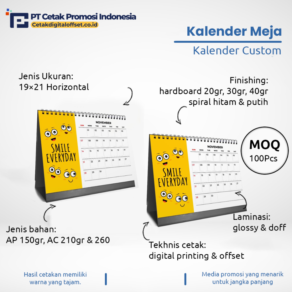 Jual CETAK KALENDER MEJA CUSTOM UKURAN A4 | Shopee Indonesia