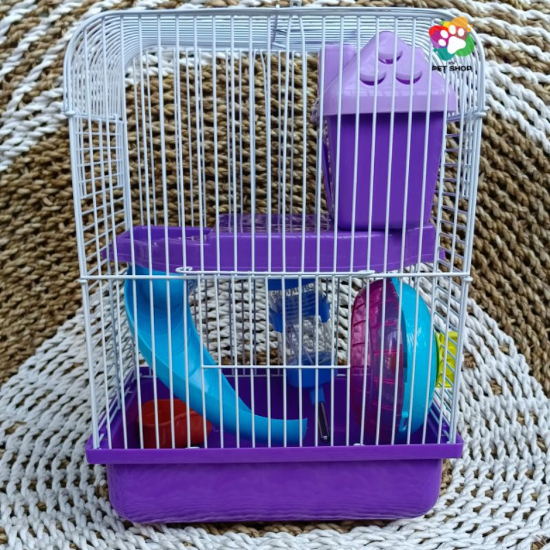 Jual Kandang Hamster Tingkat 2 Komplit Dengan Perlengkapan & Botol ...