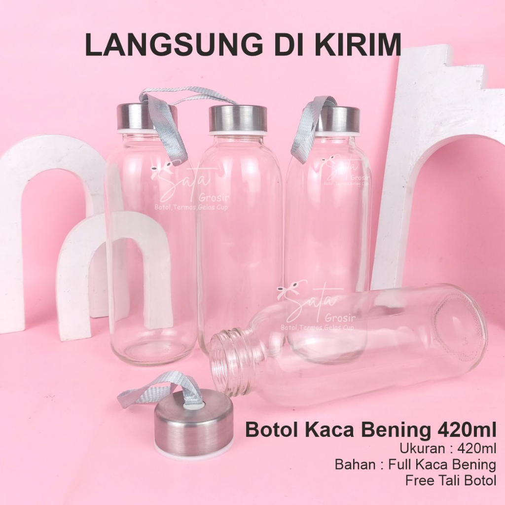 Jual Minim 25pcsbotol Bening 420ml Souvenir Pernikahan Botol Kaca Souvenir Pernikahan 