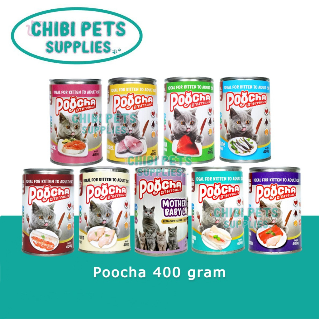 Jual POOCHA Makanan Kucing Basah Kaleng 400 gram Cat Wet Food | Shopee ...