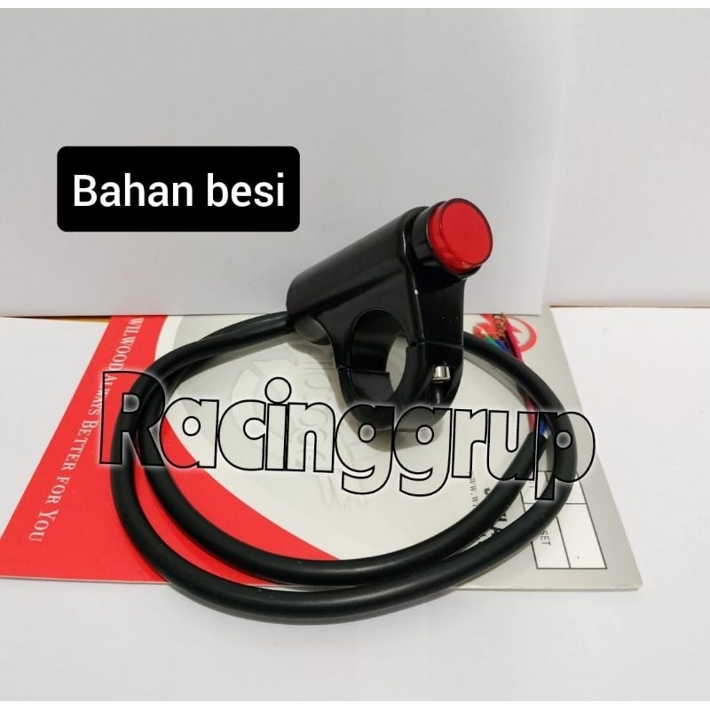 Jual Saklar Tombol On / Off Universal 12V Anti Air untuk Stang Motor ...
