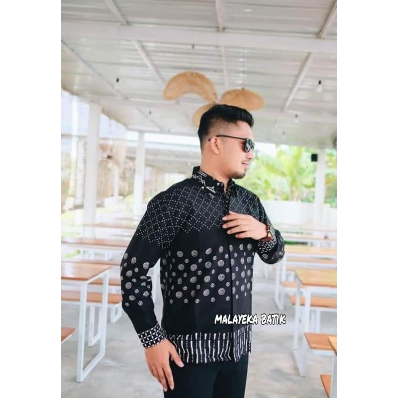 Jual baju batik pria slimfit terbaru kekinian kemeja batik pria premium