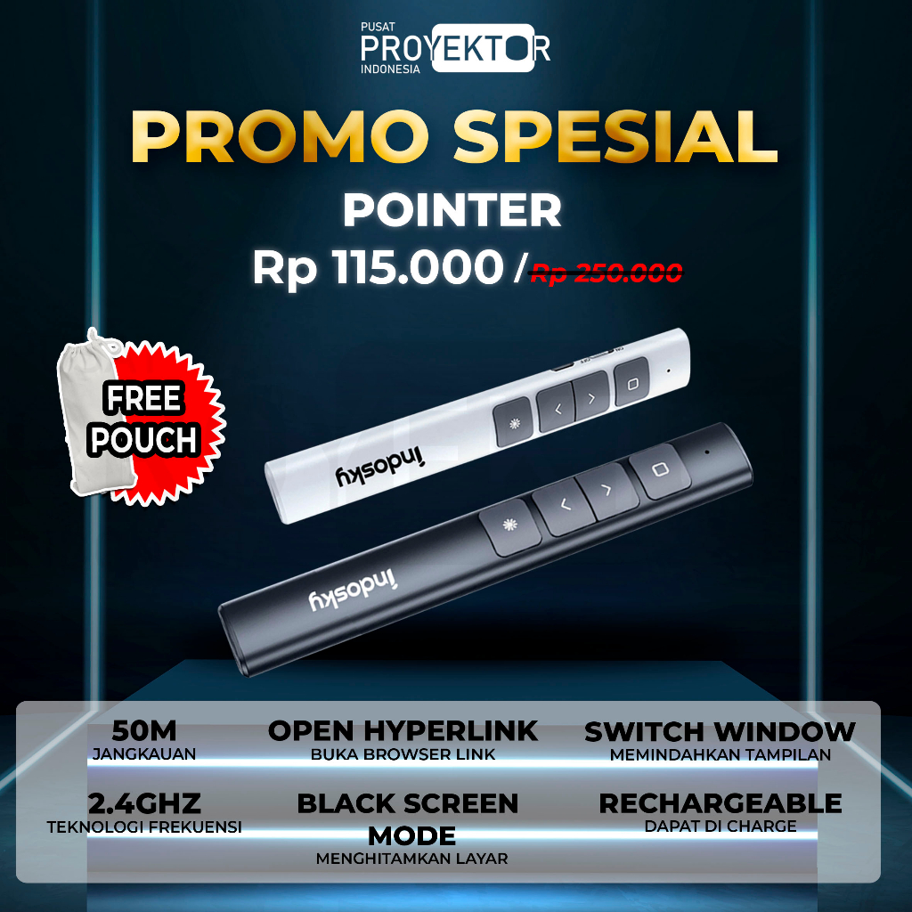 Jual Pusat Proyektor Indonesia - Promo Special Pointer Indosky I ...