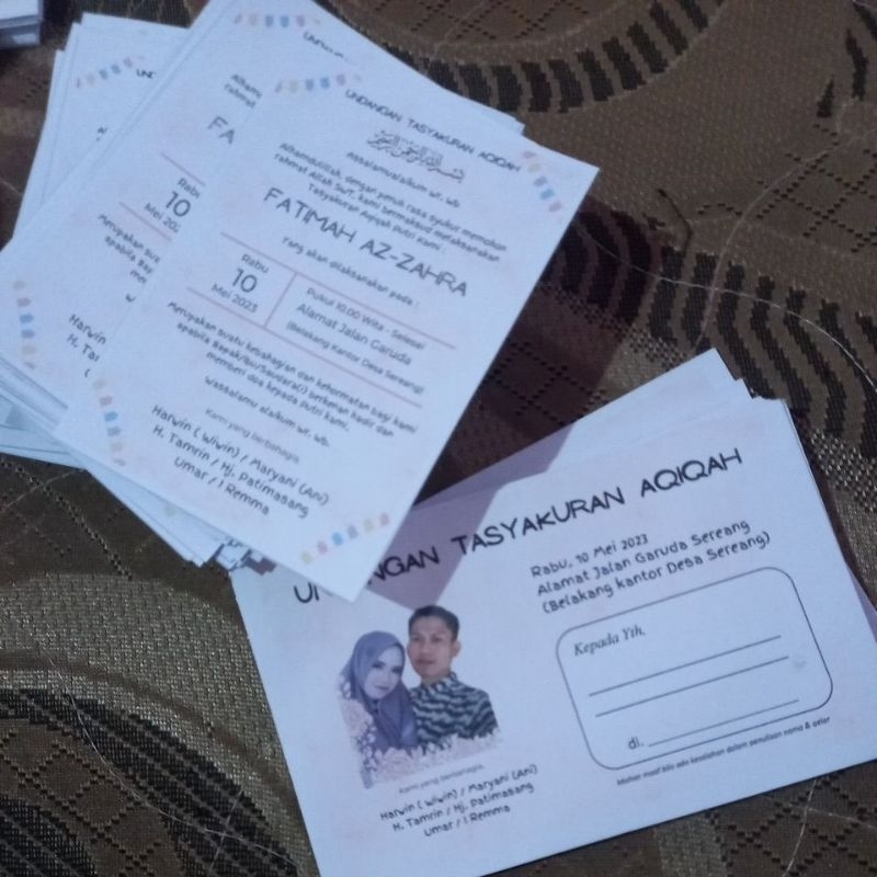 Jual CETAK DESAIN UNDANGAN DIGITAL WEDDING, AQIQAH, ULTAH, HAJATAN LAIN