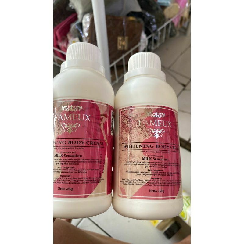 Jual Fameux whitening body cream bleaching BPOM 250ml Shopee Indonesia