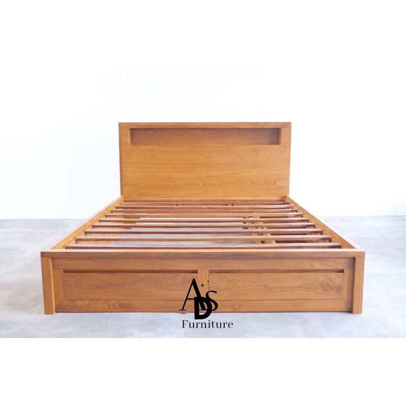 Jual Tempat tidur kayu jati dipan minimalis dipan laci dipan kayu jati ...