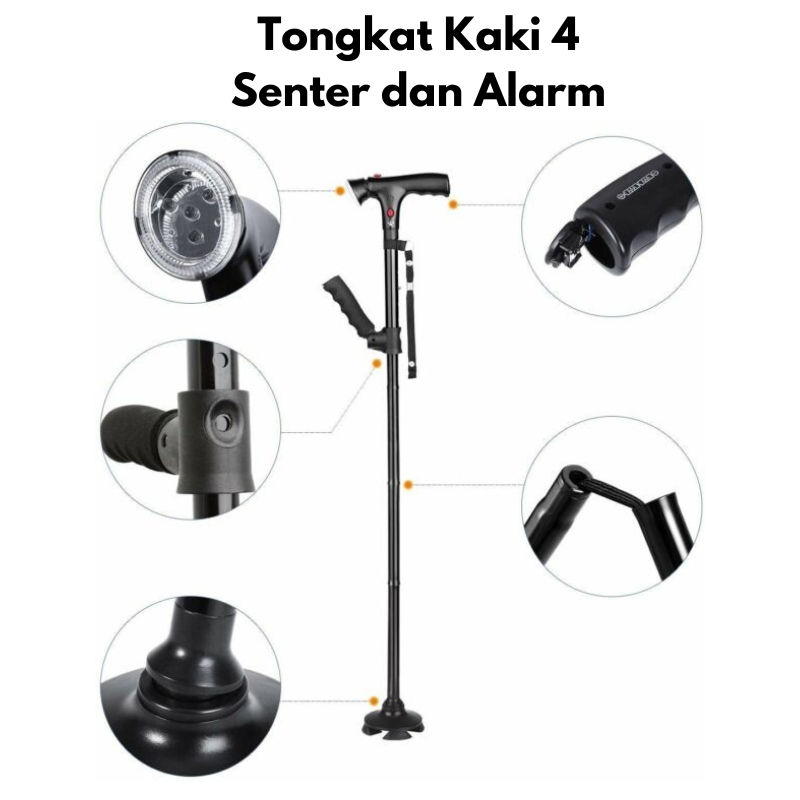 Jual Twin Grip Cane - Alat Bantu Jalan Tongkat Lipat dengan Lampu dan ...