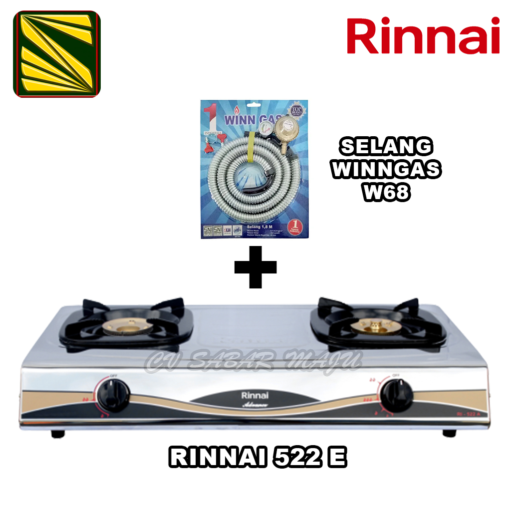 Jual Rinnai Kompor Gas 2 Tungku RI 522C dan Rinnai RI 522E | Shopee  Indonesia