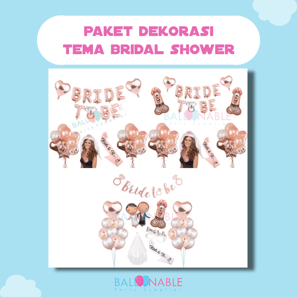 Jual Paket Bridal Shower Bride To Be Pd Shopee Indonesia