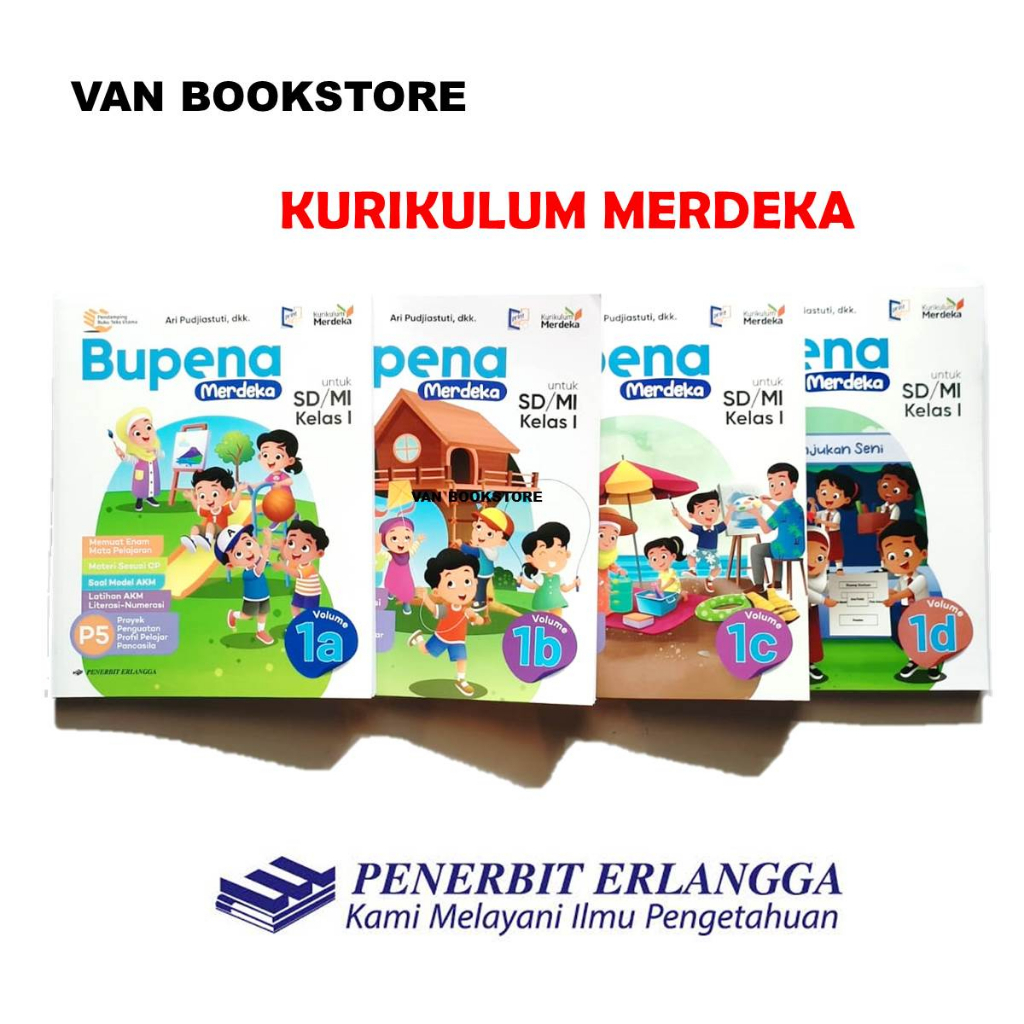 Jual Bupena Merdeka SD Kelas 1 Vol A B C D - Kurikulum Merdeka Bonus ...