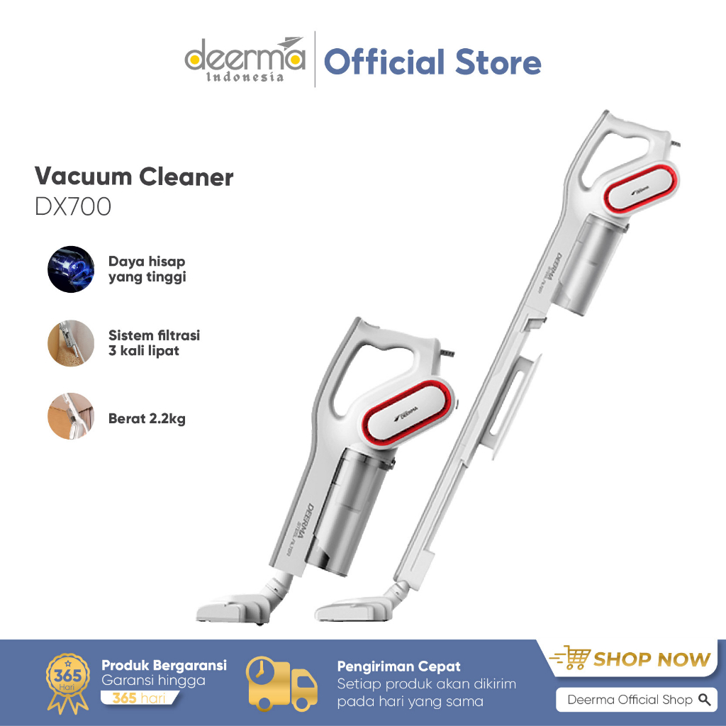 Jual Deerma DX700 2-In-1 Handheld Vacuum Cleaner home penyedot debu ...