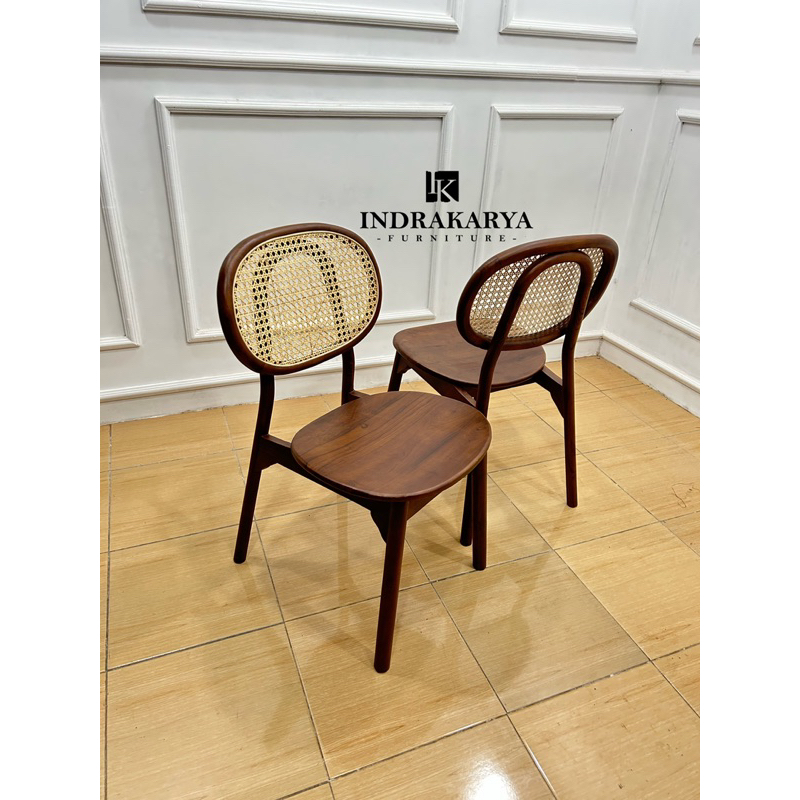 Jual Dining Chairs Rotan Kursi Cafe Rotan Kursi Makan Rotan Jati Solid Jepara Shopee Indonesia