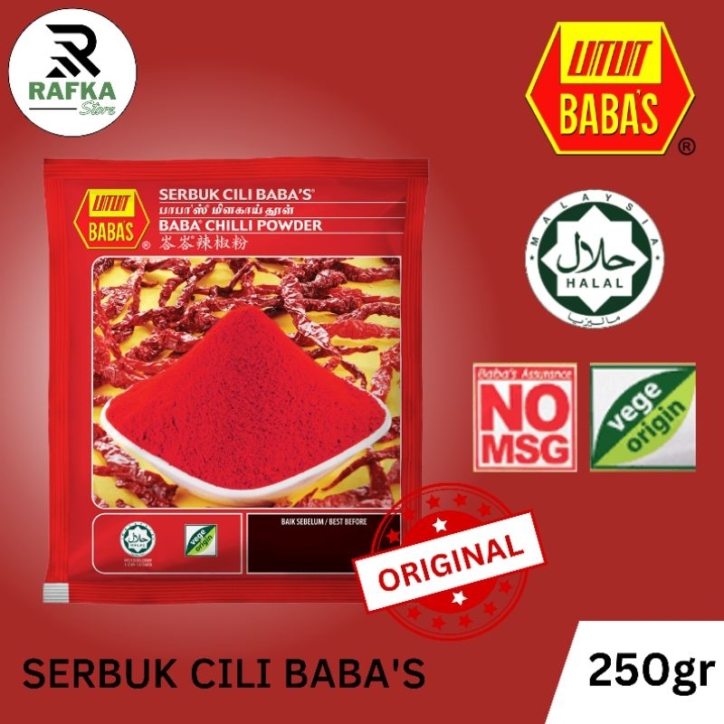 Jual Bumbu Serbuk Cabai Babas 250 Gr Babas Chili Powder Shopee