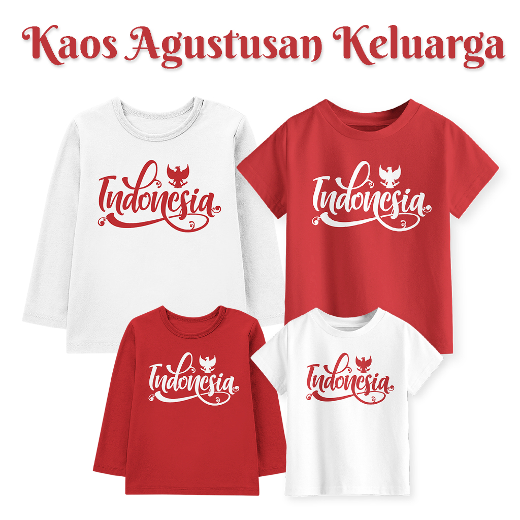 Jual Kaos Couple Family Agustusan Anak Dan Dewasa Motif Garuda