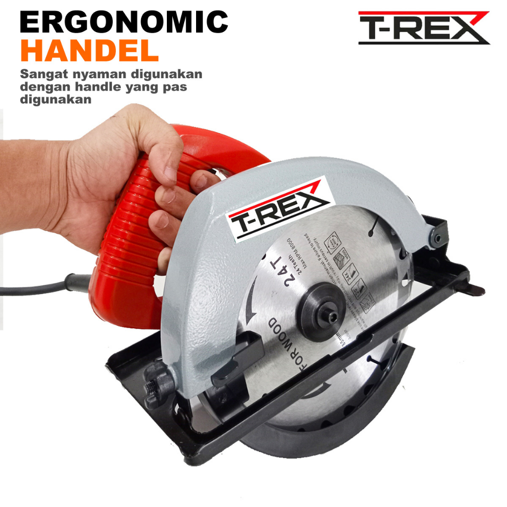 Jual Circular Saw 7 Inch 500 wat Gergaji Listrik Circle Potong Kayu Potong Triplek Mesin Circular saw 7 inci Mesin Potong Kayu T REX Shopee Indonesia