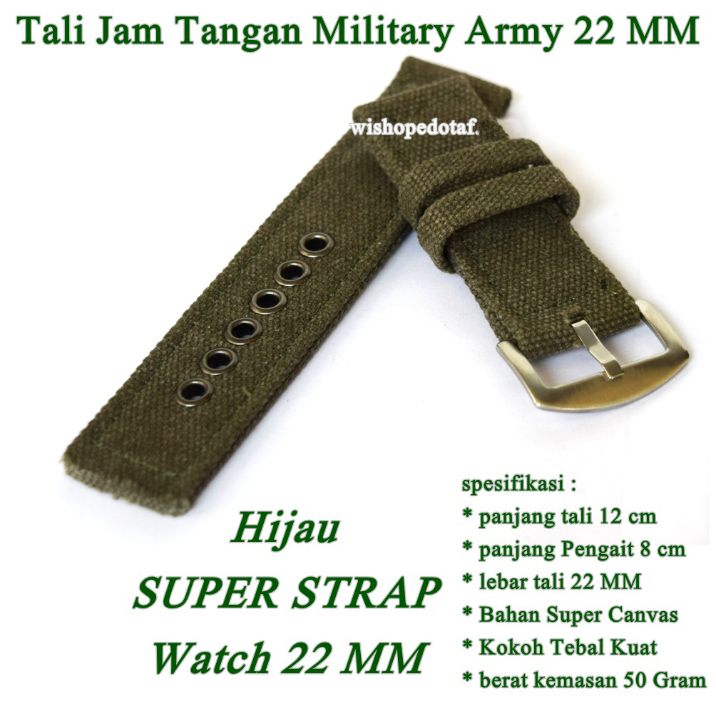 Jual Tali Kalep Jam Tangan Military Army 22 MM Tebal | Shopee Indonesia