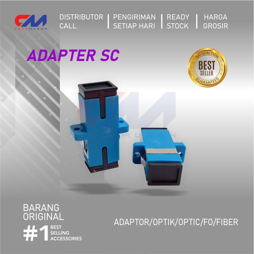 Jual Adapter SC For Fiber Optic || Blue Cyan perpcs | Shopee Indonesia