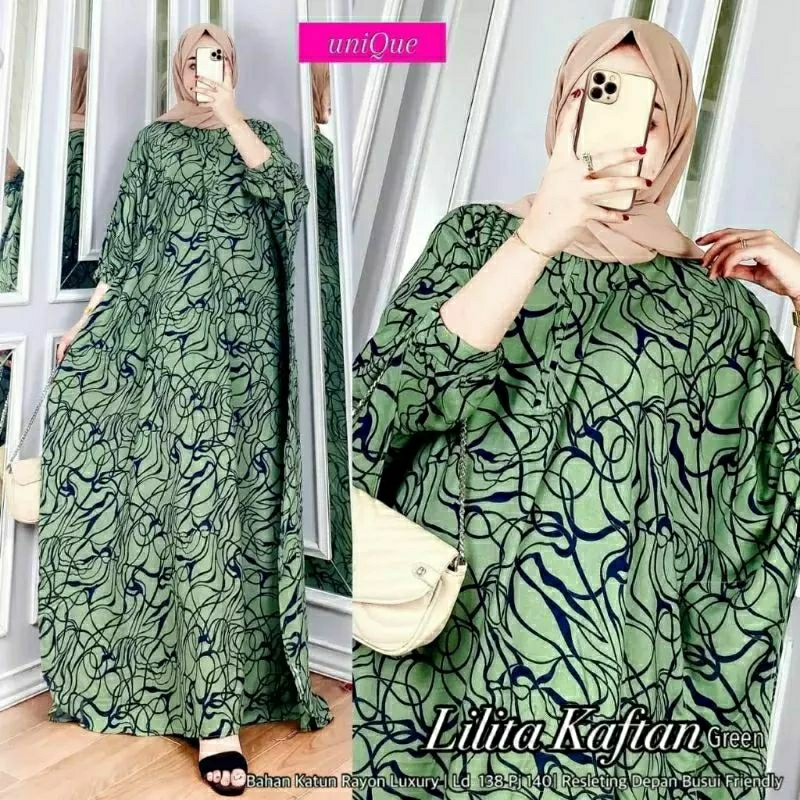 Jual Kaftan Batik Wanita Jumbo Terbaru Kaftan Kondangan Mewah Elegan Shopee Indonesia