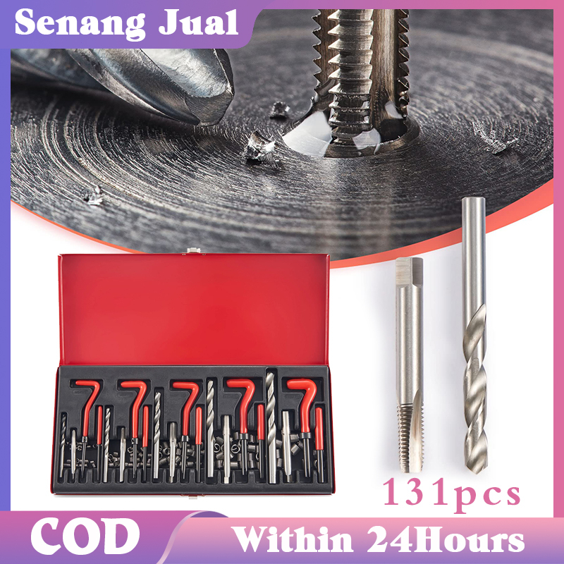 Jual 131PCS recoil tap Baja Karbon Recoil Thread Repair Kit M5/M6/M8