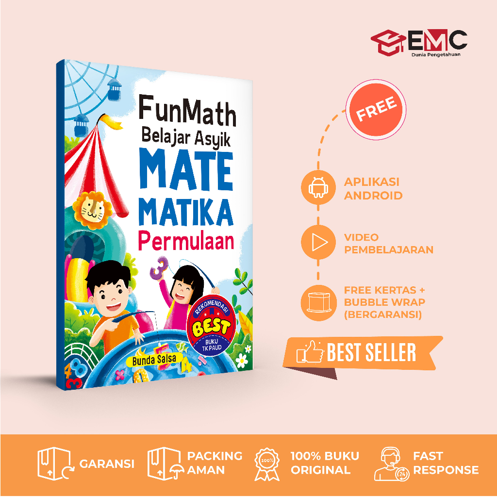 Jual EMC Buku Tk Dan Paud Funmath Belajar Asyik Matematika Bestseller ...