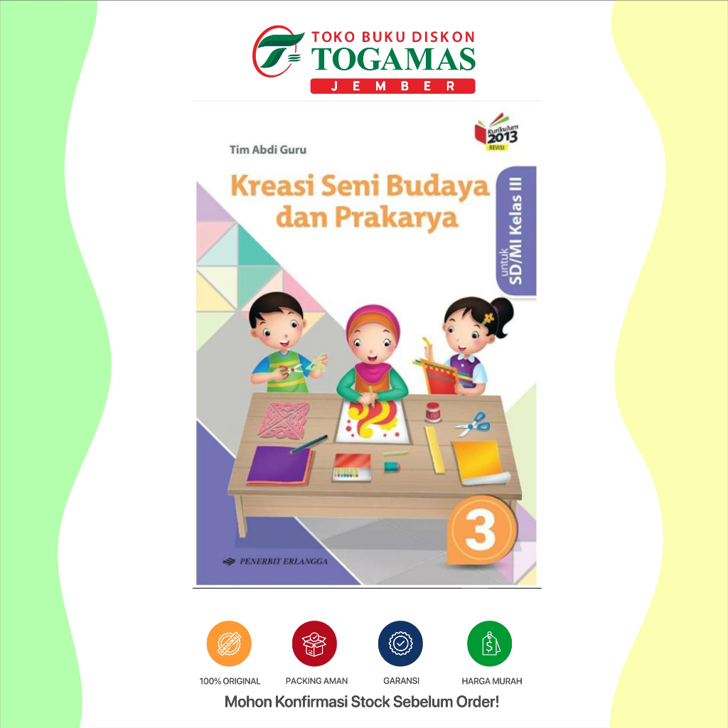 Jual Buku Pelajaran Kreasi Seni Budaya Dan Prakarya SD/MI Kelas 3 ...