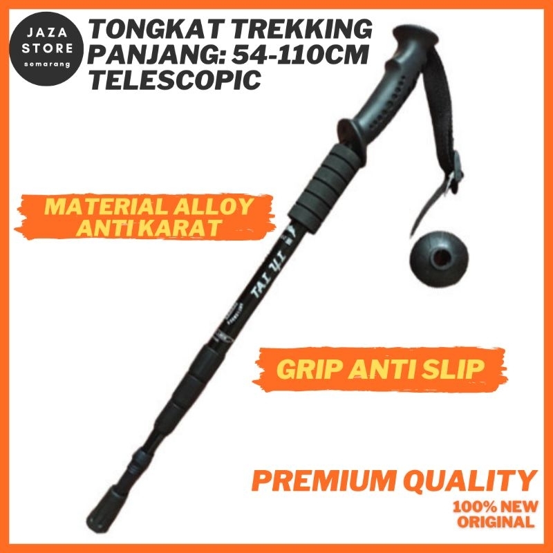 Jual Trekking Pole Telescopic Tongkat Pendaki Tracking Pole Alloy Stik ...