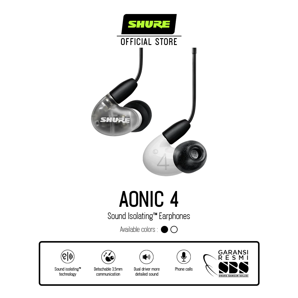 Shure Earphone SE42HYW+UNI-A WHITE (AONIC 4)
