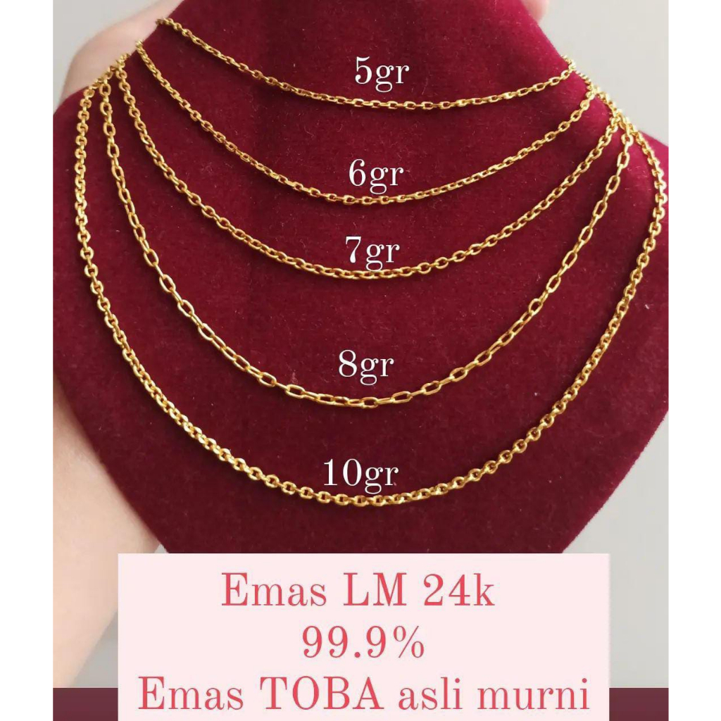 Jual Acc Kalung Rante Empat Segi Kalung Fashion Wanita Kalung Emas