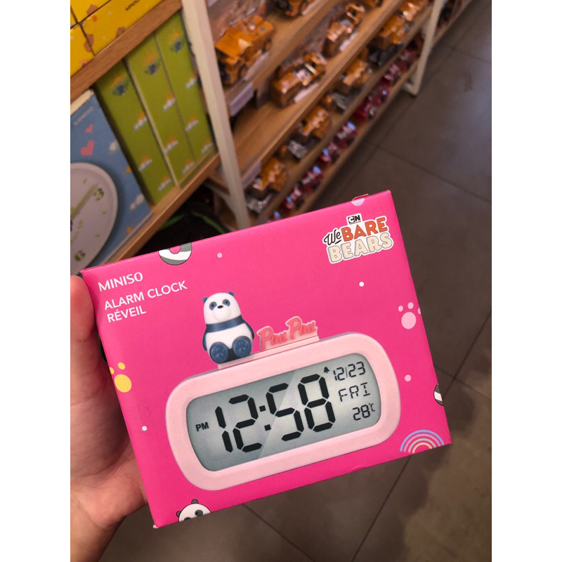 Jual MINISO Alarm Clock Reveil We Bare Bears Shopee Indonesia