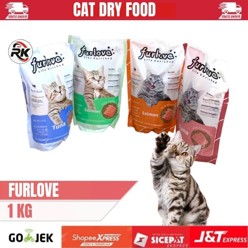 Jual Furlove Cat Dry Food Makanan Kering Kucing adult&Kitten 1KG