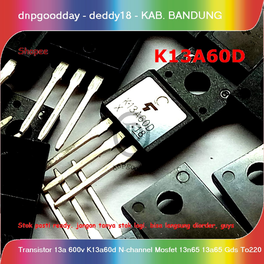 Jual Transistor 13a 600v K13a60d Nchannel Mosfet 13n65 13a65 Gds