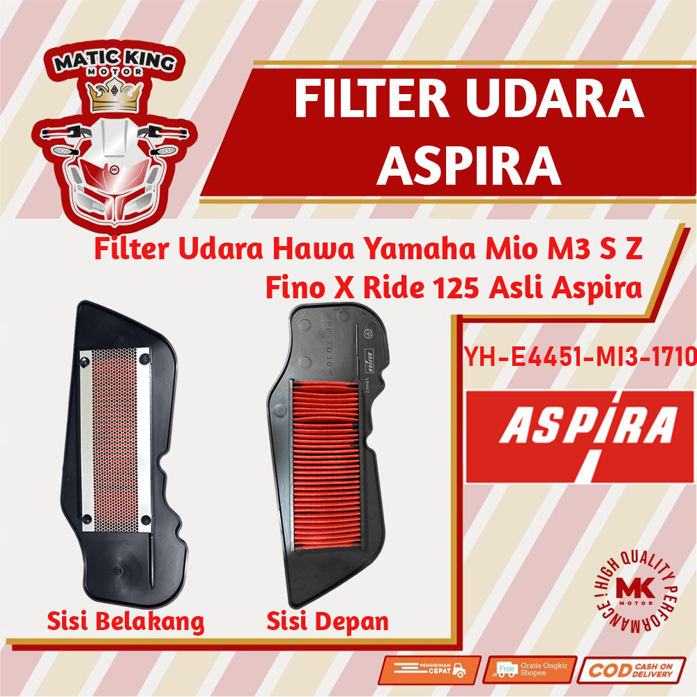 Jual Filter Udara Hawa Yamaha Mio M3 S Z Fino X Ride 125 ORI ASLI