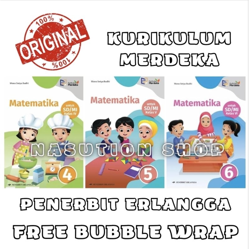 Jual Buku Matematika Kelas 4 5 6 Sd Erlangga Kurikulum Merdeka Original Kurmer Shopee Indonesia 