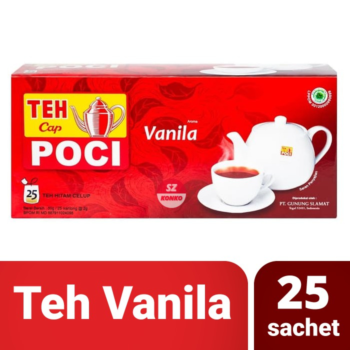 Jual Teh Cap Poci Rasa Vanila Isi 25 Kantung - Teh Celup | Shopee Indonesia