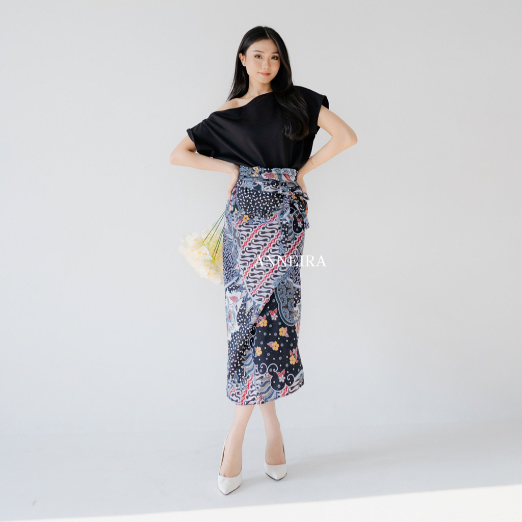 Jual ROK SERUT BATIK NAURA (1 ROK BISA JADI 3 LOOK) | Shopee Indonesia
