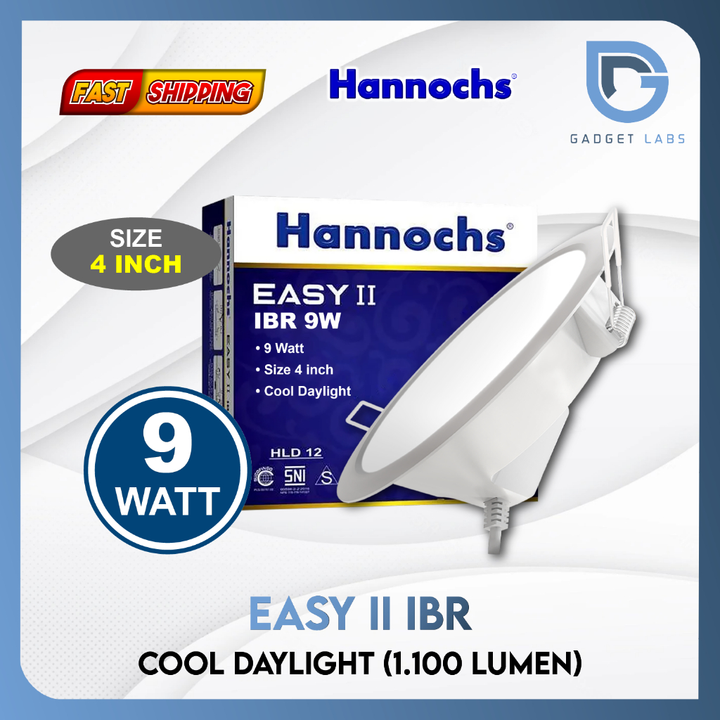 Jual Lampu LED Downlight Plafon Hannochs EASY II IBR 9 Watt | Shopee ...