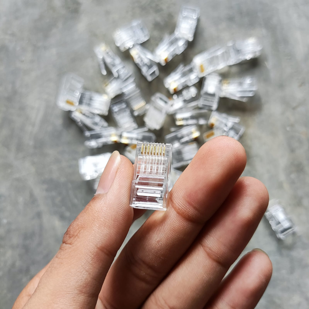 Jual Jack LAN Kepala RJ45 untuk Kabel Lan UTP Konektor RJ45 LAN ...
