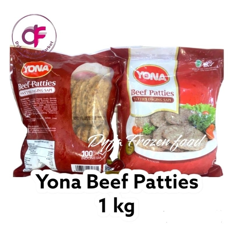 Jual Yona Beef Patties 1 kg Shopee Indonesia